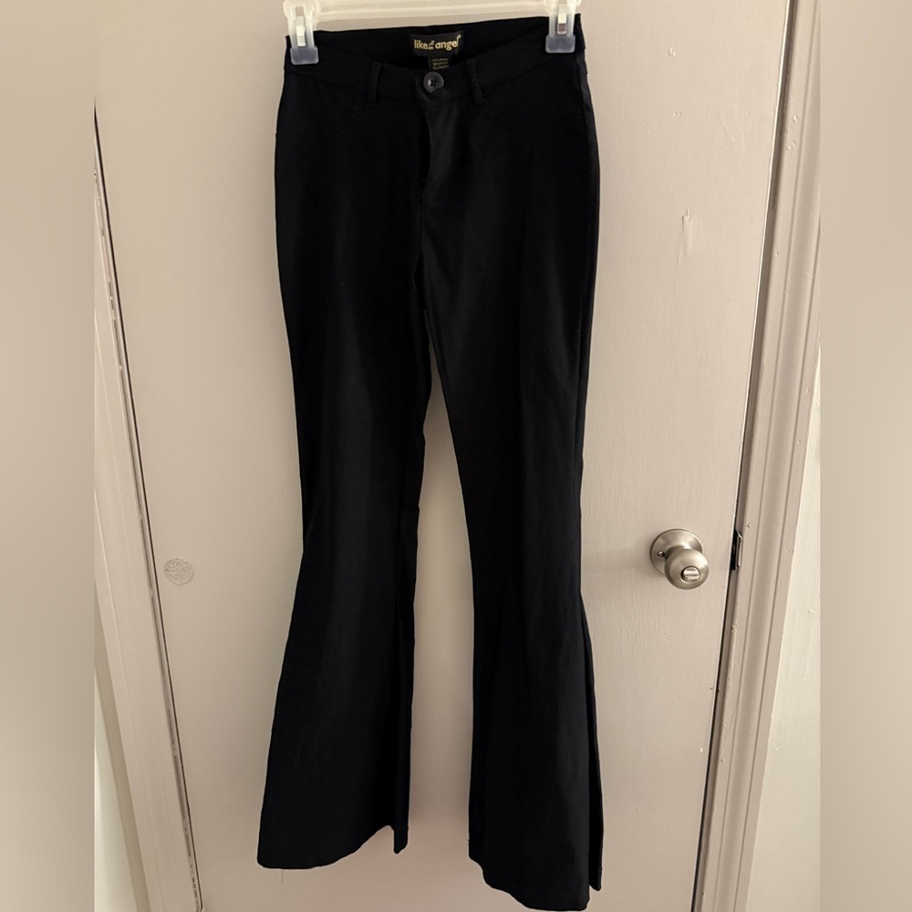 Like an Angel Black Velvet Boot Cut Pants